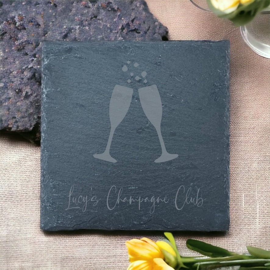 Slate Coaster - Drink - Champagne