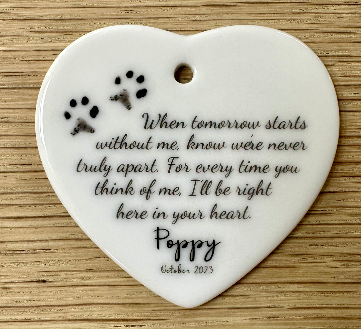 Heartfelt Memorial Ceramic Ornament