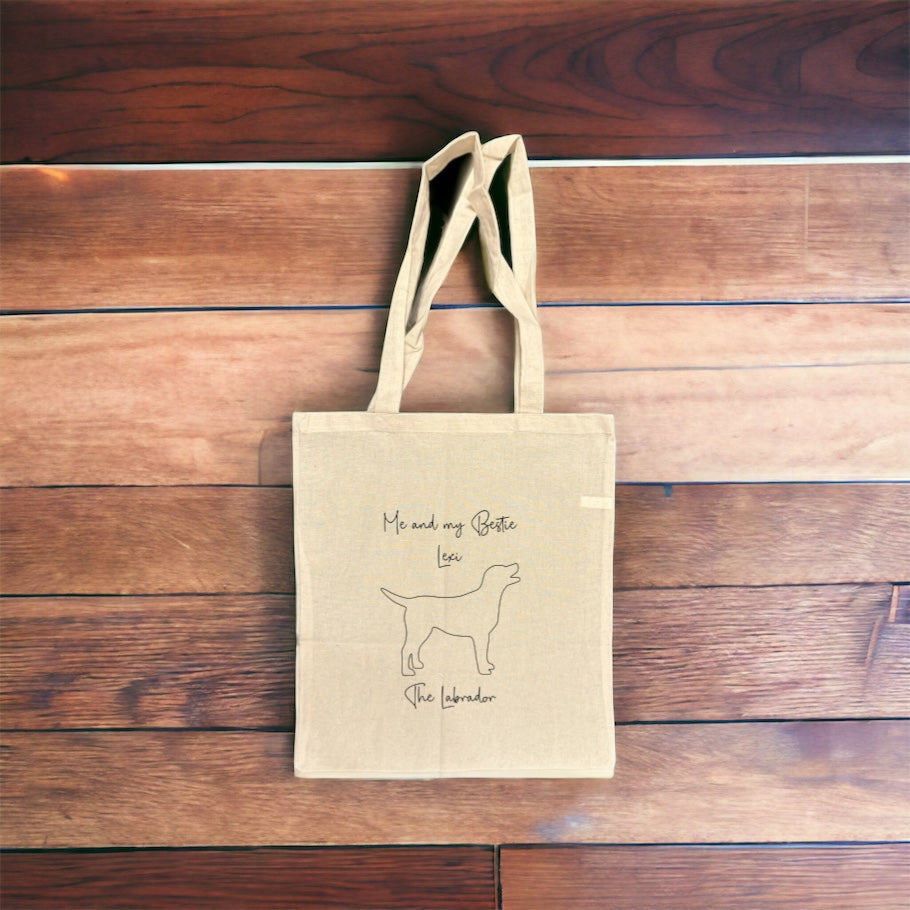 Personalised Tote Bag (Me and my Bestie...) - Ideal Gift for Dog Enthusiasts & Dog Lovers