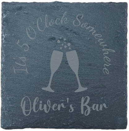 Slate Coaster - 5 O'Clock Somewhere