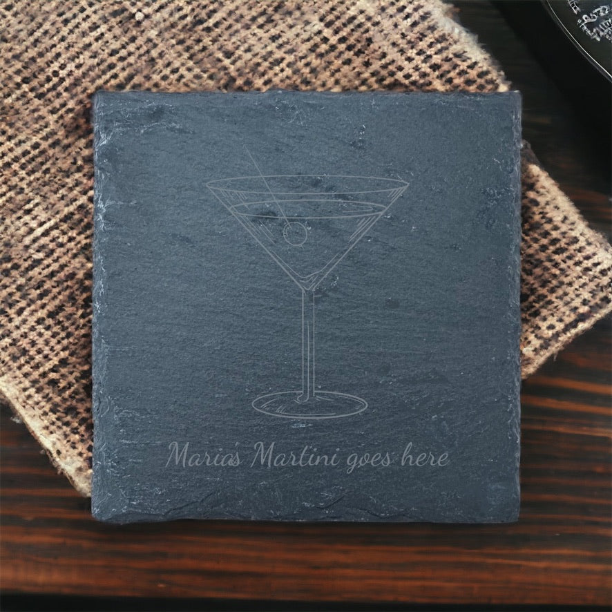 Slate Coaster - Drink - Martini