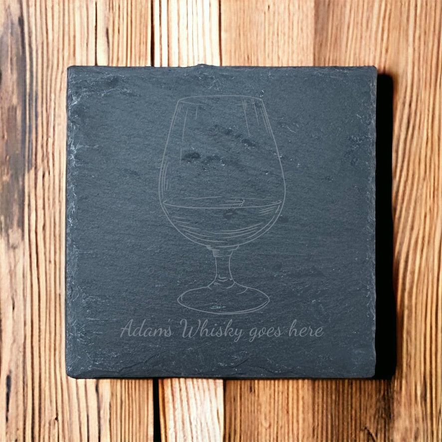 Slate Coaster - Drinks - Cognac or Whisky