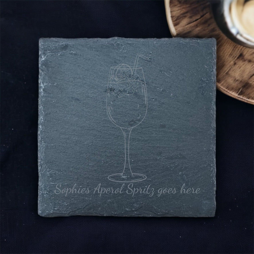 Slate Coaster - Drink - Aperol Spritz