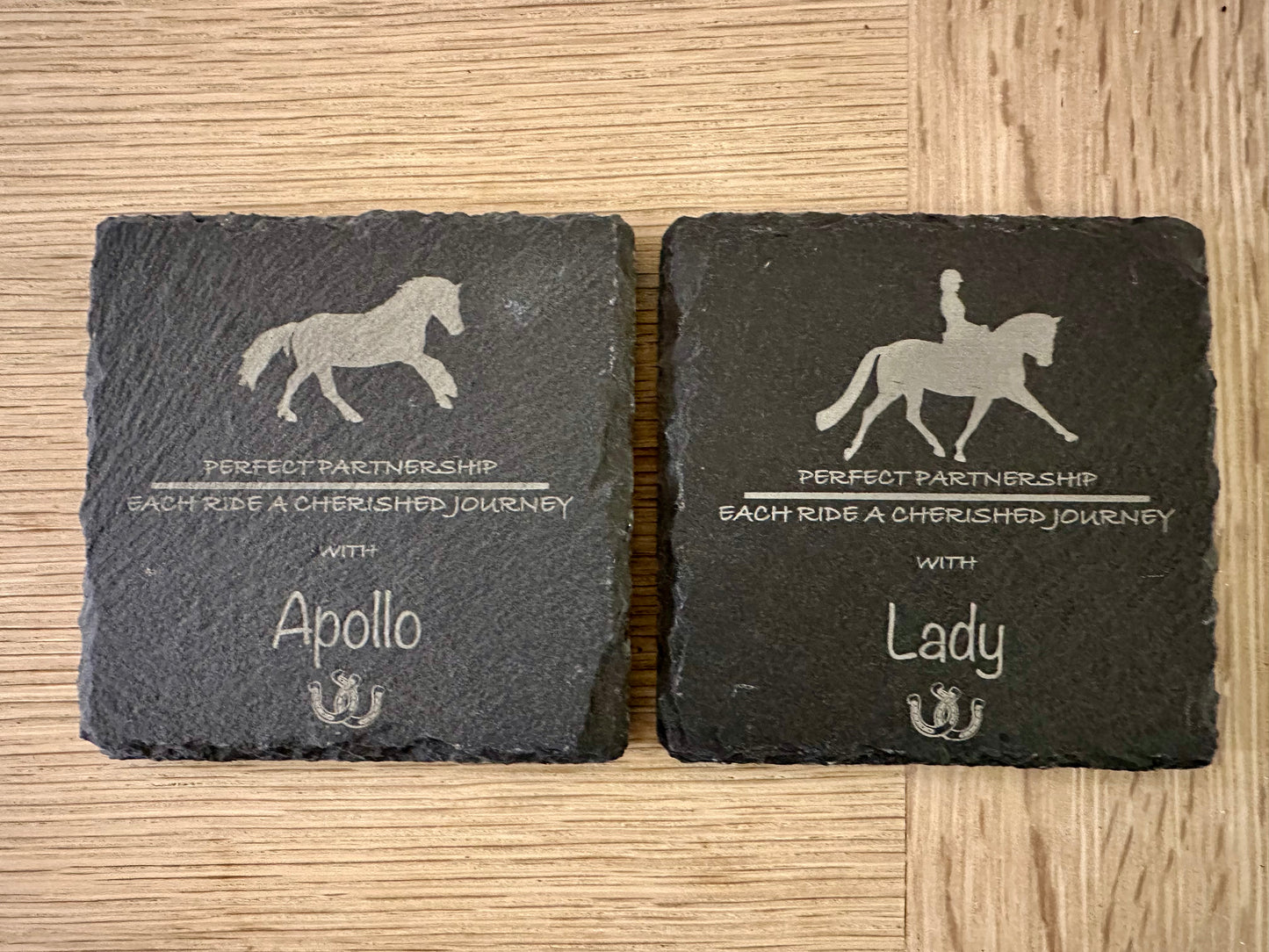 Personalised Slate Coasters - Ideal Gift for Equestrian Enthusiasts