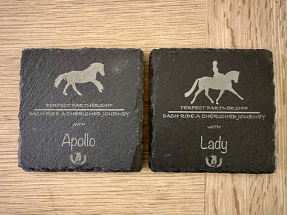 Personalised Slate Coasters - Ideal Gift for Equestrian Enthusiasts