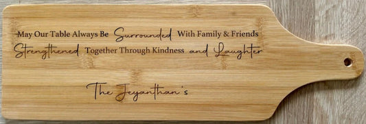 Personalised Chopping / Serving Boards - Quote with Family Name