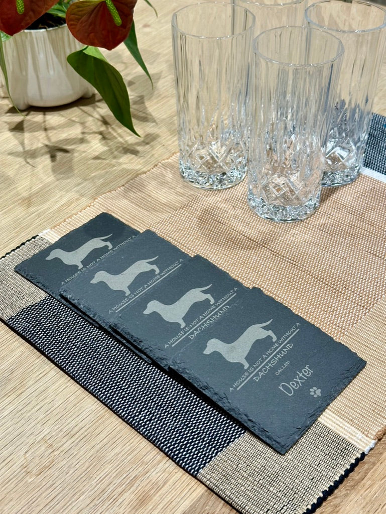 Personalised Slate Coasters - Ideal Gift for Dog Enthusiasts & Dog Lovers