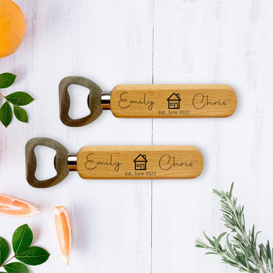 Personalised Wooden Bottle Opener – First Home