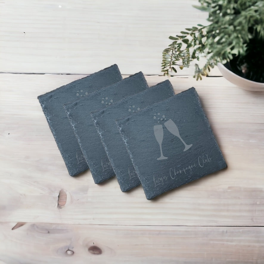 Slate Coaster - Drink - Champagne