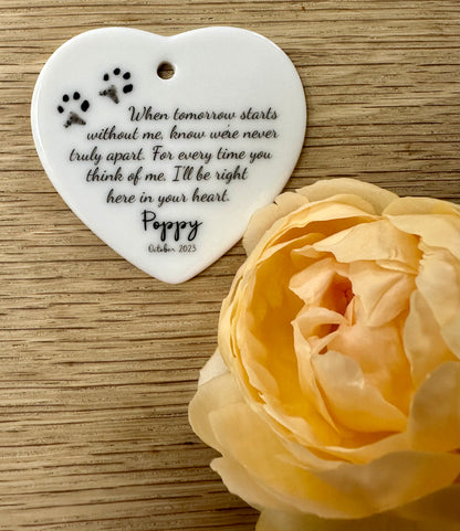 Heartfelt Memorial Ceramic Ornament