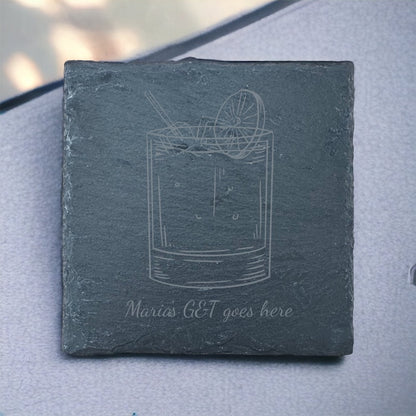 Slate Coaster - Drink - G&T