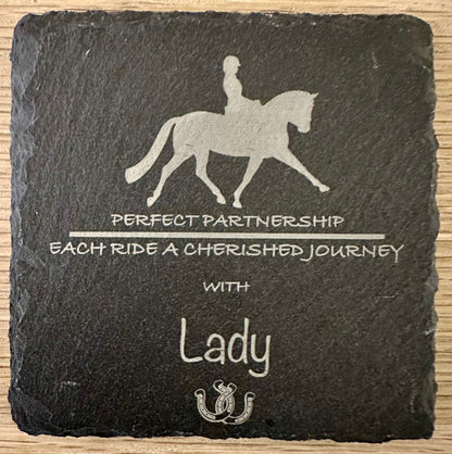 Personalised Slate Coasters - Ideal Gift for Equestrian Enthusiasts