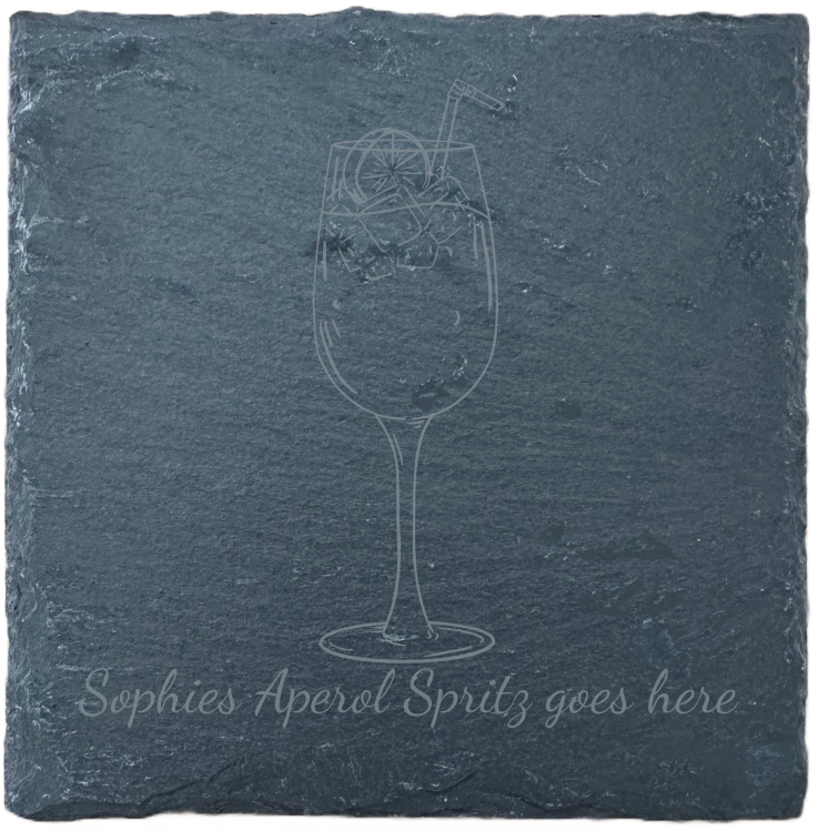 Slate Coaster - Drink - Aperol Spritz