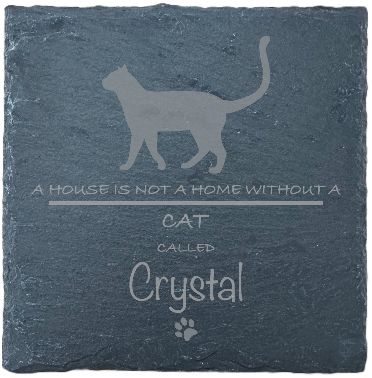 Personalised Slate Coasters - Ideal Gift for Cat Enthusiasts & Cat Lovers