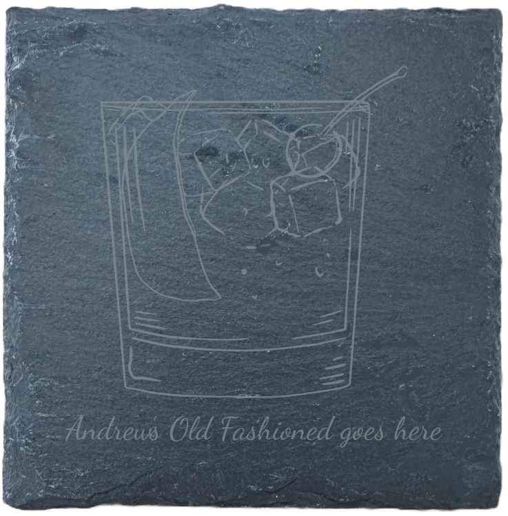 Slate Coaster - Drink - Old Fashioned