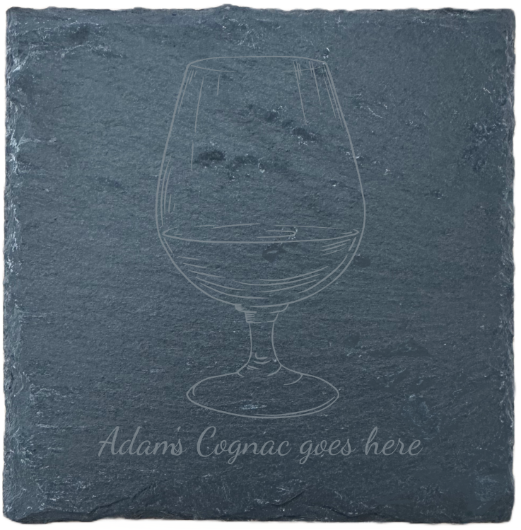 Slate Coaster - Drinks - Cognac or Whisky