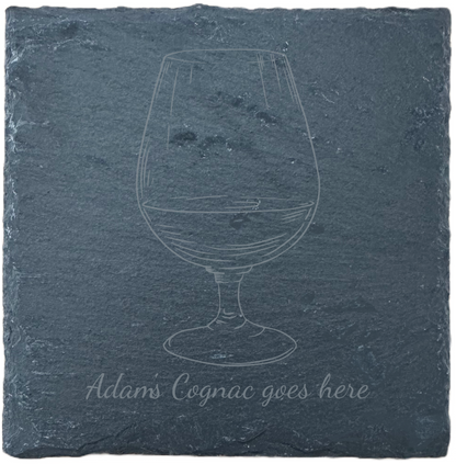 Slate Coaster - Drinks - Cognac or Whisky