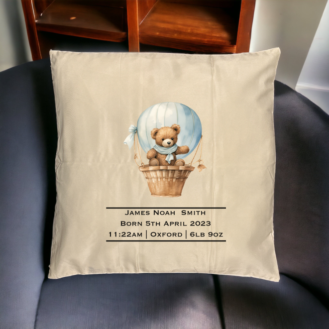 Personalised Cushion Cases - New Born Boy