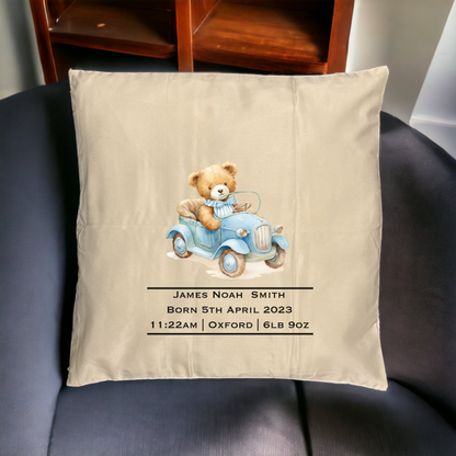 Personalised Cushion Cases - New Born Boy