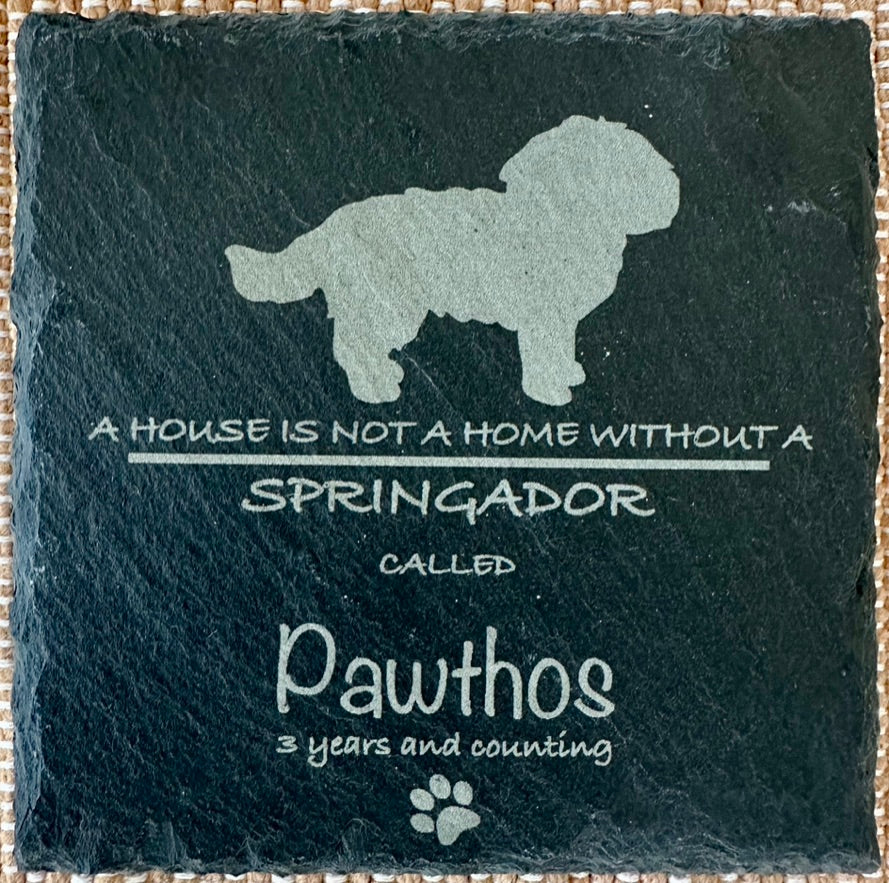 Personalised Slate Coasters - Ideal Gift for Dog Enthusiasts & Dog Lovers