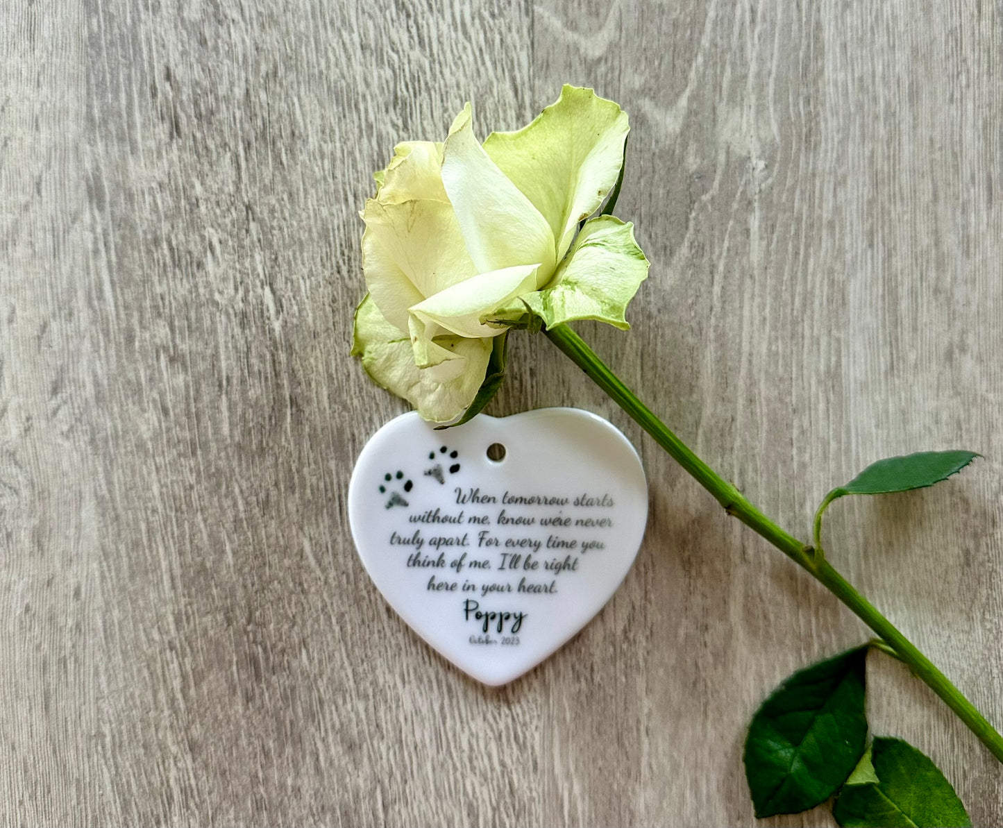 Heartfelt Memorial Ceramic Ornament