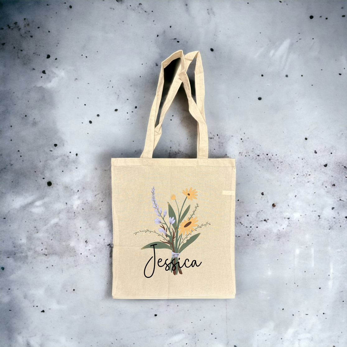 Personalised Tote Bag - Flowers