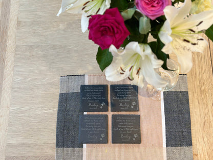 Our Personalised Memorial Slate Coaster