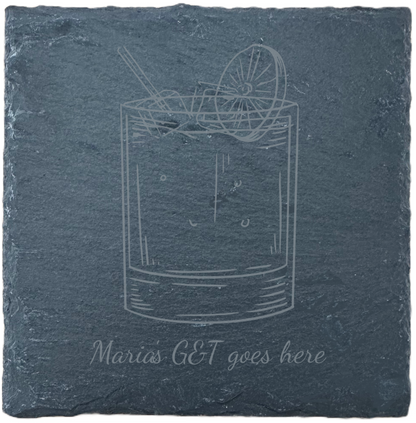 Slate Coaster - Drink - G&T