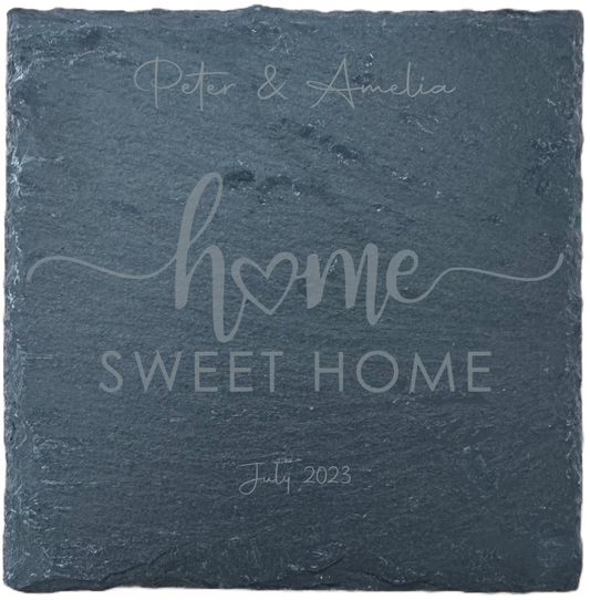 Slate Coaster - Home Sweet Home