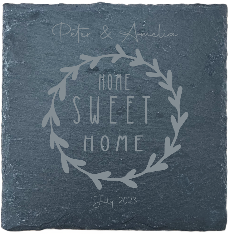 Slate Coaster - Home Sweet Home V2