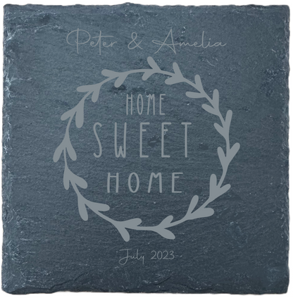 Slate Coaster - Home Sweet Home V2