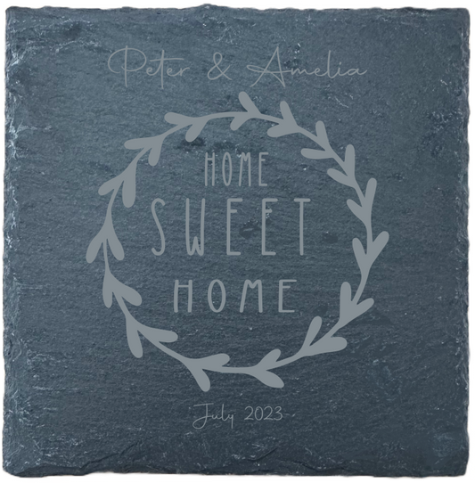 Slate Coaster - Home Sweet Home V2