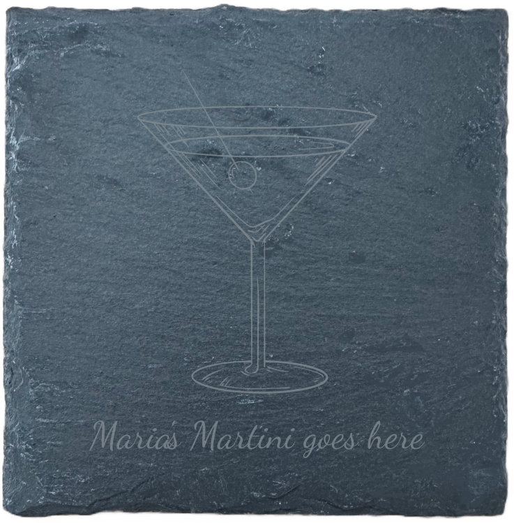 Slate Coaster - Drink - Martini