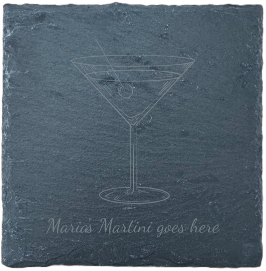 Slate Coaster - Drink - Martini