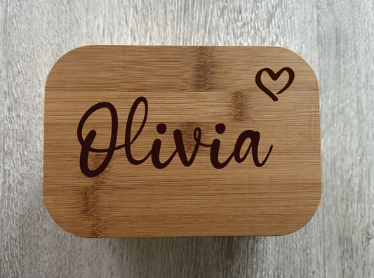 Personalised Lunch Box - Name and Heart