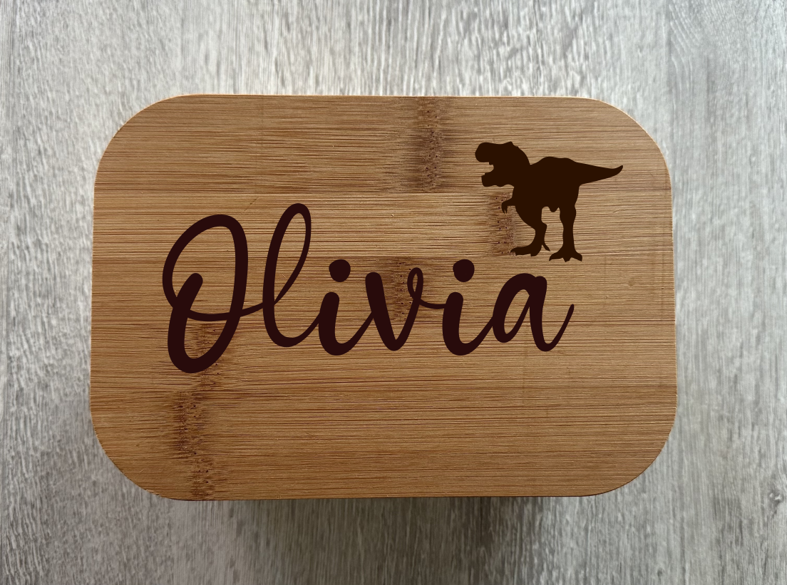 Personalised Lunch Box - Name & Dino