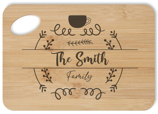 Personalised Chopping / Serving Boards - Family Engraved Across