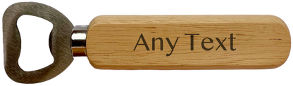 Personalised Bottle Opener with Wooden Handle