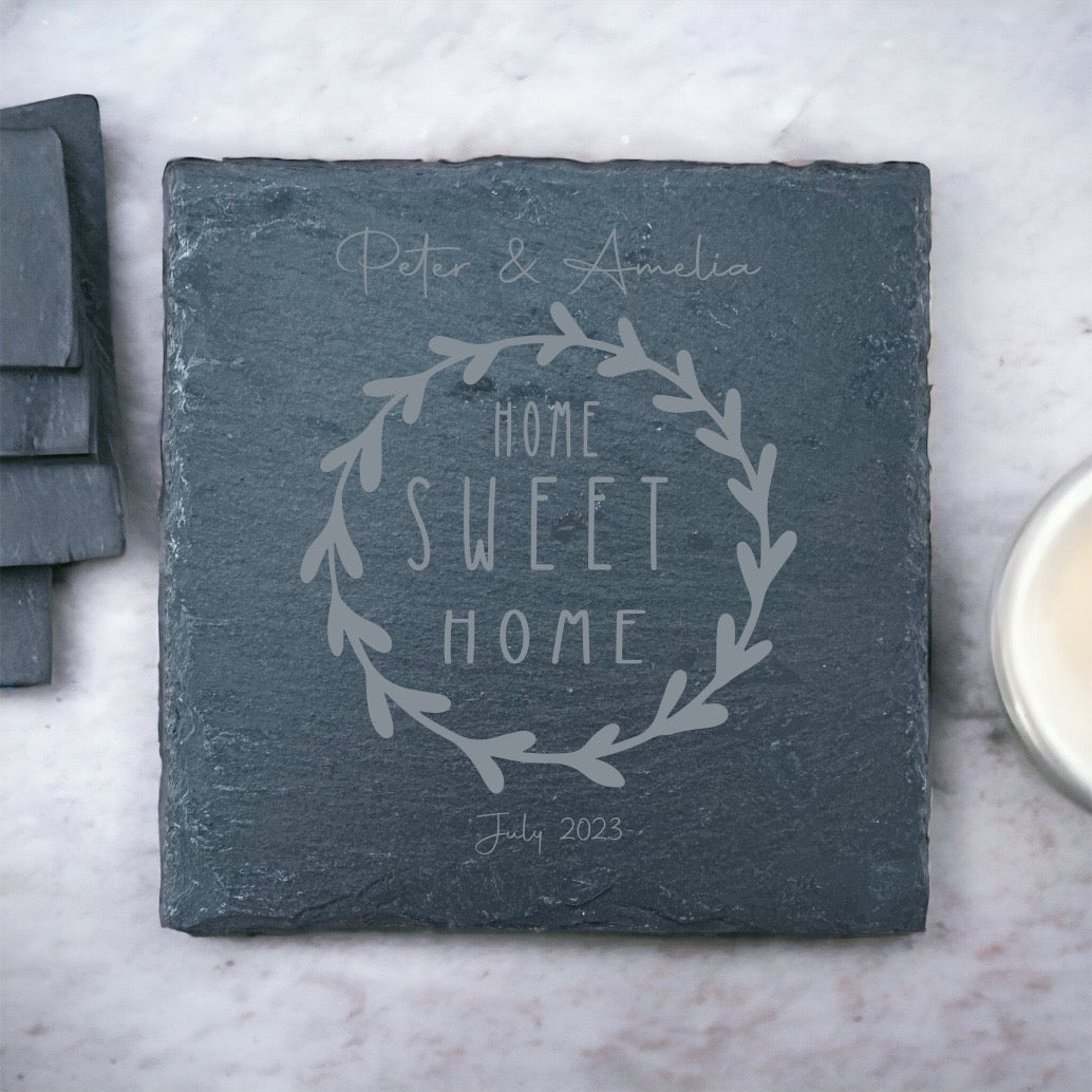 Slate Coaster - Home Sweet Home V2