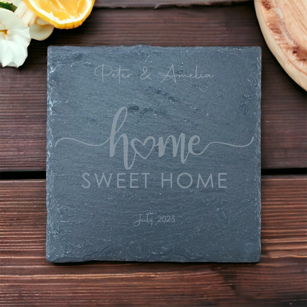 Slate Coaster - Home Sweet Home