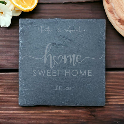 Slate Coaster - Home Sweet Home