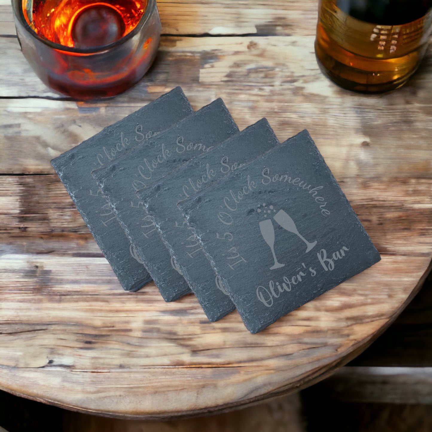 Slate Coaster - 5 O'Clock Somewhere