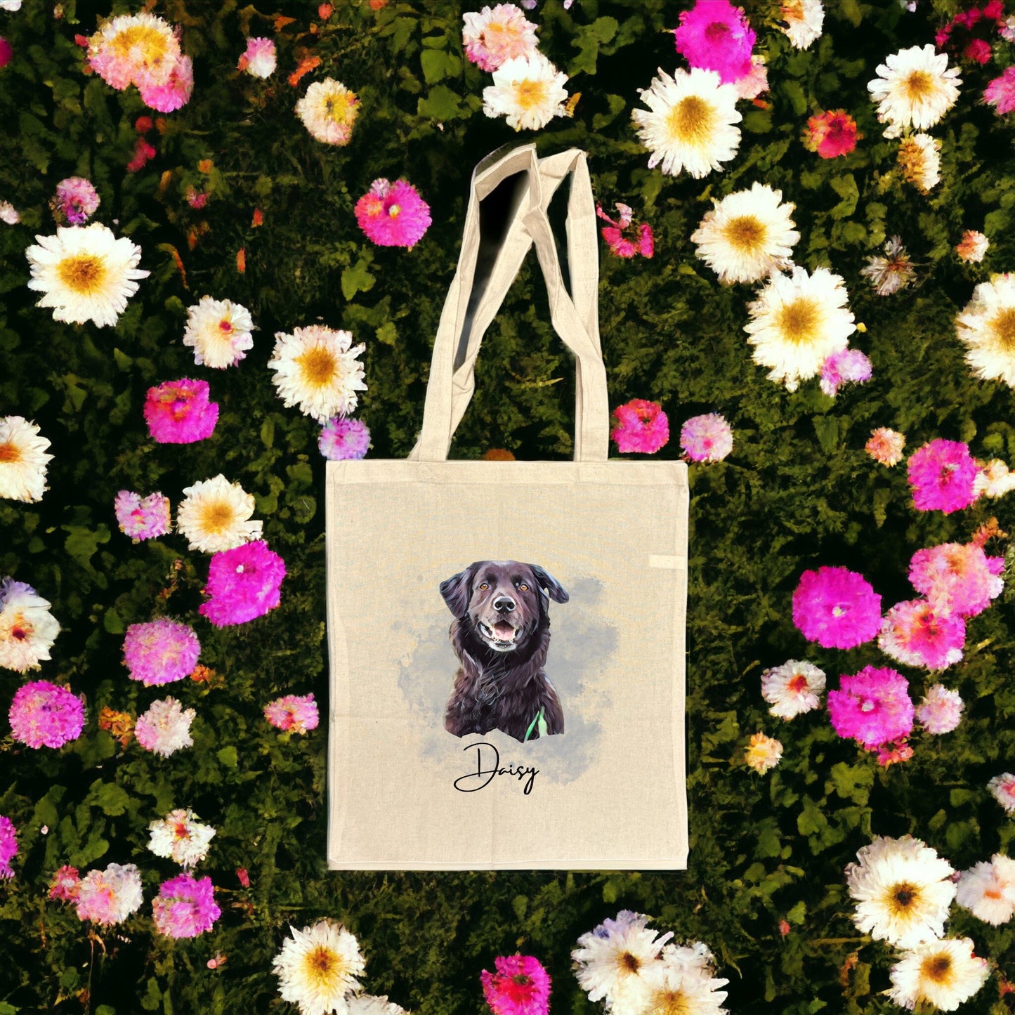 Personalised Tote Bag (Water Colour Image) - Ideal Gift for Dog Enthusiasts & Dog Lovers