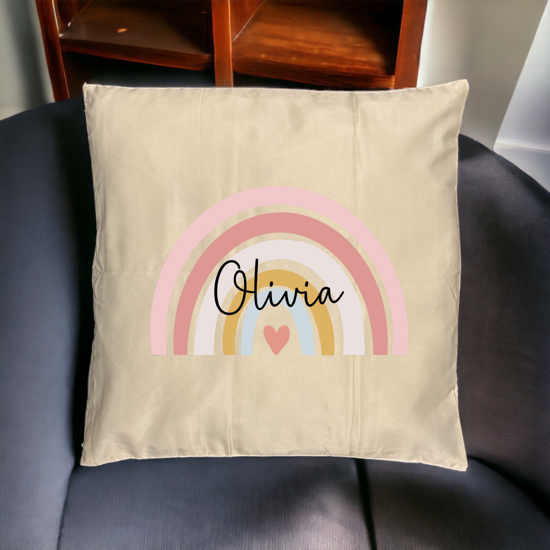 Personalised Cushion Cases - Pastel Rainbow