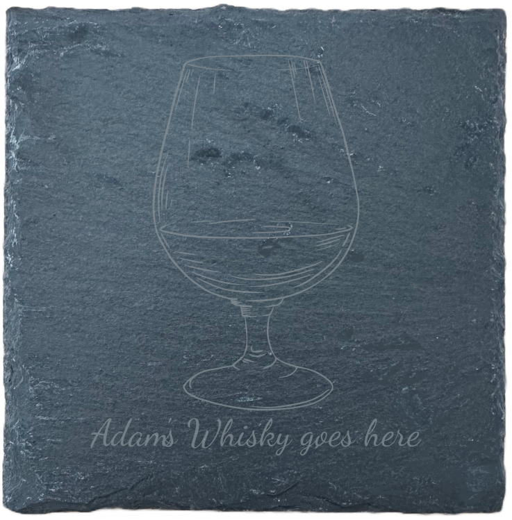 Slate Coaster - Drinks - Cognac or Whisky