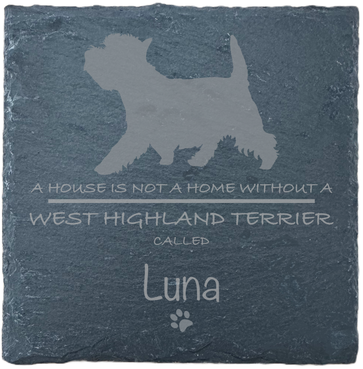 Personalised Slate Coasters - Ideal Gift for Dog Enthusiasts & Dog Lovers