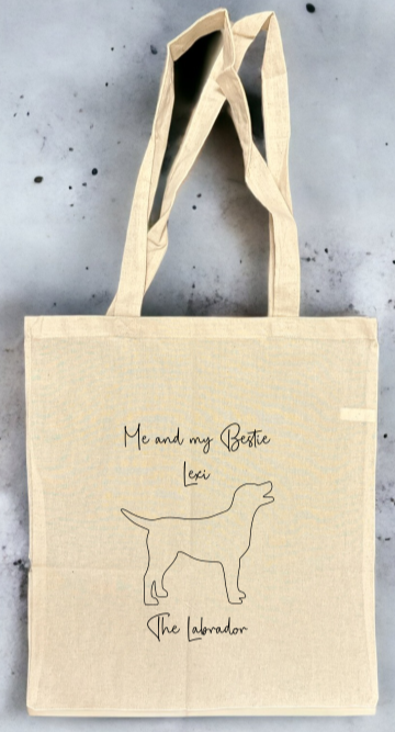 Personalised Tote Bag (Me and my Bestie...) - Ideal Gift for Dog Enthusiasts & Dog Lovers